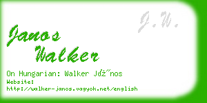 janos walker business card